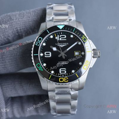 AAA Replica Longines HydroConquest Ceramic rainbow Bezel Stainless Steel 41 mm